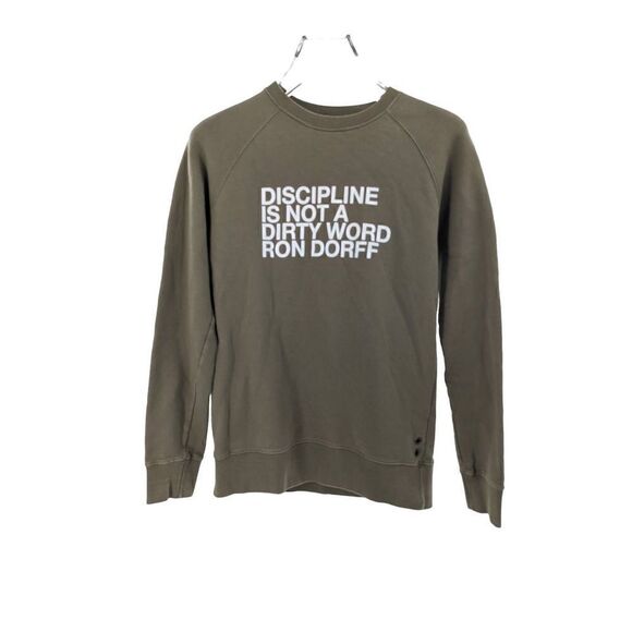 Ron Dorff Mens Statement Sweatshirt Crew Neck  khaki green Large - Picture 3 of 9